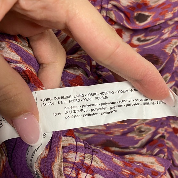 Zara Printed Dress with Draping Large - Picture 5 of 5